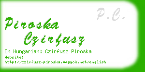 piroska czirfusz business card